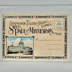 Souvenir Folder Twin Cities St Paul Minneapolis MN Vintage